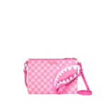 Sprayground Pochette Pink New Check Faces Crossover Clutch
