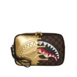 Sprayground Sharks In Paris Gold Drip Toiletry Brick