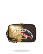 Sprayground Sharks In Paris Gold Drip Toiletry Brick