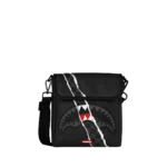 Sprayground Tracolla Center Rip Revealing Gray Check Messenger Sling