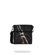 Sprayground Tracolla Center Rip Revealing Gray Check Messenger Sling