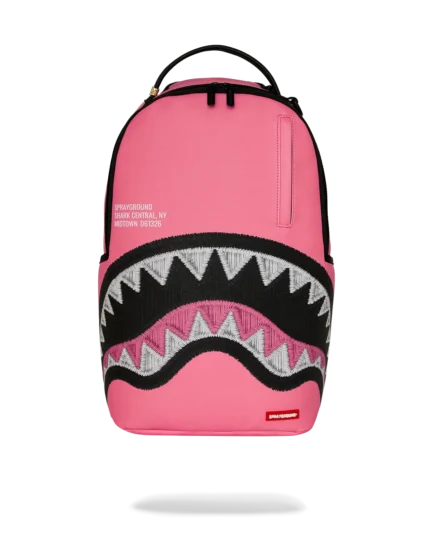 Sprayground Zaino Shark Central Pink Embroidered Backpack