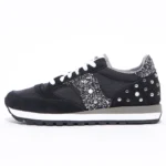 Saucony Jazz Black Glitter Argento Mixed