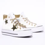 Platform Hi White Snake Gold Stars - immagine 3