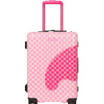 Sprayground Trolley Pink Sharks In Paris Patch Carry On Luggage