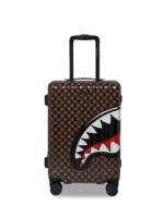 Sprayground Trolley Sharks In Paris Wtf Bubbly Brown Check Carry-on Luggage - immagine 3
