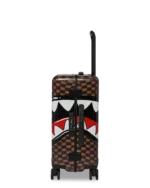 Sprayground Trolley Sharks In Paris Wtf Bubbly Brown Check Carry-on Luggage - immagine 7