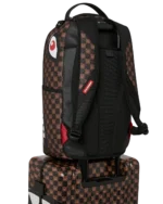 Sprayground Trolley Sharks In Paris Wtf Bubbly Brown Check Carry-on Luggage - immagine 14