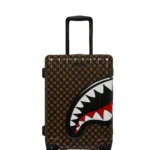 Sprayground Trolley Sharks In Paris Wtf Bubbly Brown Check Carry-on Luggage