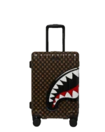 Sprayground Trolley Sharks In Paris Wtf Bubbly Brown Check Carry-on Luggage