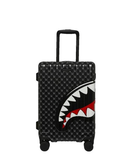 Sprayground Trolley Sharks In Paris Wtf Bubbly Black Check Carry-on Luggage