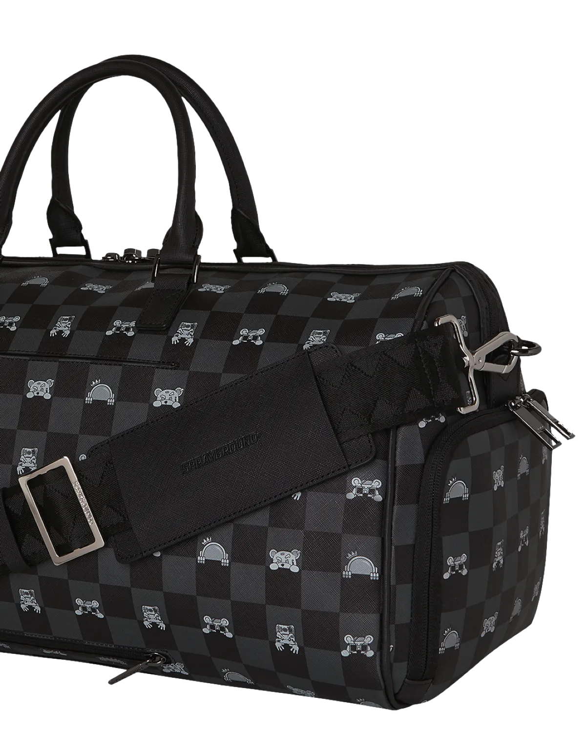 ショップ袋 16枚セット グレー ロゴ入り Sprayground Borsone Gray Peeking Character Check Duffle | Il