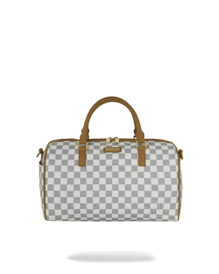 Sprayground Borsone Graff Embossed Cream Check Mini Duffle