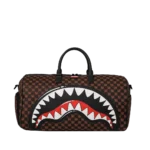 Sprayground Borsone Sharks In Paris Wtf Bubble Brown Check Duffle