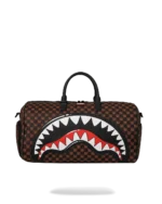 Sprayground Borsone Sharks In Paris Wtf Bubble Brown Check Duffle