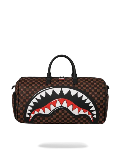 Sprayground Borsone Sharks In Paris Wtf Bubble Brown Check Duffle