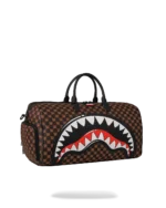 Sprayground Borsone Sharks In Paris Wtf Bubble Brown Check Duffle - immagine 3