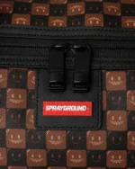 Sprayground Borsone Sharks In Paris Wtf Bubble Brown Check Duffle - immagine 12