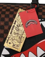 Sprayground Borsone Sharks In Paris Wtf Bubble Brown Check Duffle - immagine 13