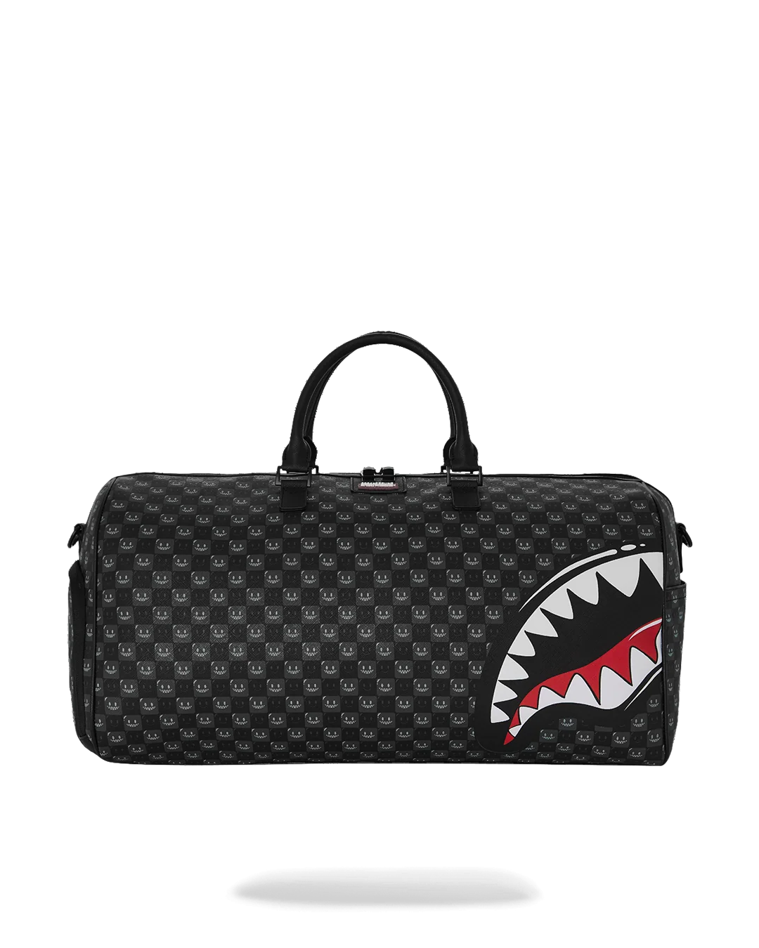 D9312_1 Sprayground Borsone Sharks In Paris Wtf Bubbly Black Check Duffle - immagine 1