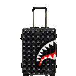 Sprayground Trolley Gray Peeking Character Check Carry-On Luggage