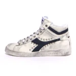 Diadora Game Hi Black Swoosh Studs