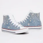 All star Hi Destroy Denim Strass - immagine 3