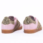 Adidas Gazelle Rosa Glitter Oro - immagine 4