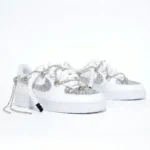 Nike Air Force One Double Rope Glitter Argento - immagine 3