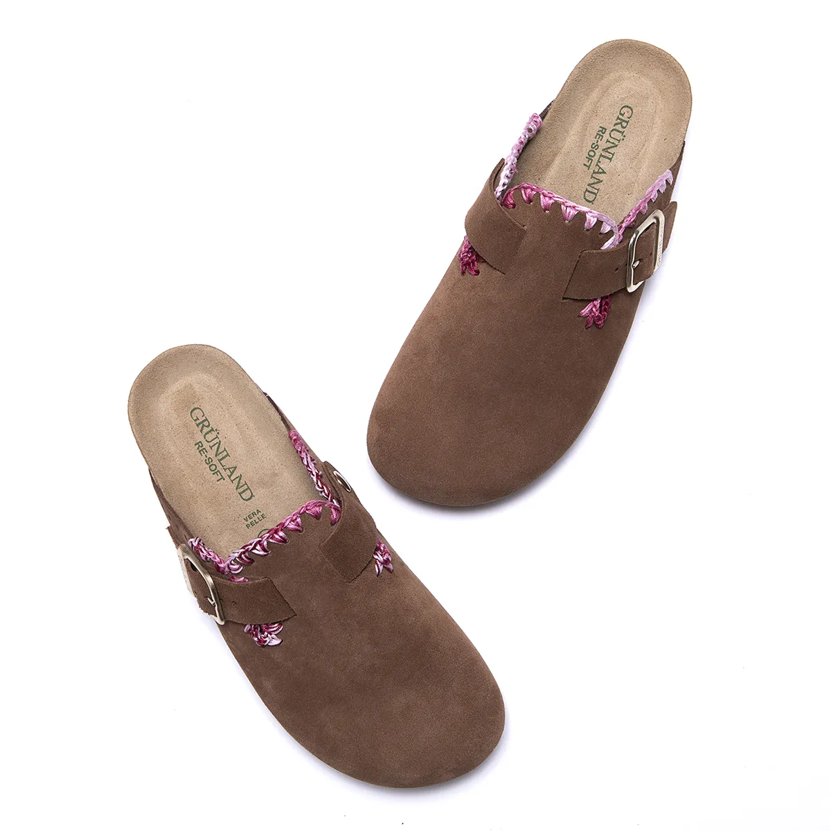 Grunland Adri CI2712 Scarpe Donna Rosa Antico | Pelle Sintetica, Tacco Piatto 3 Cm, Normale