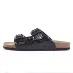 Grunland Stripes Nero Pitone Borchie