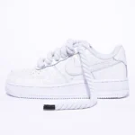 Nike Air Force One Glitter Bianco Rope Monocromo
