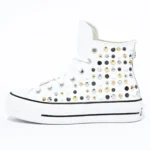 Platform HI White Mixed Pelle