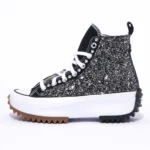 Platform Hike Hi Nero Glitter