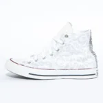 All Star hi White Glitter Pizzo