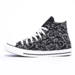 All Star hi Black Glitter Pizzo