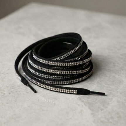 Coppia Lacci Strass Nero