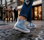 All star Hi Destroy Denim Strass - immagine 2