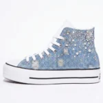 Platform Hi Destroy Denim Strass