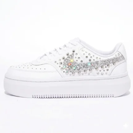 Nike Court Platform Glitter Borchie Strass