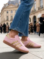 Adidas Gazelle Rosa Glitter Oro - immagine 2