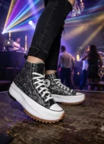 Platform Hike Hi Nero Glitter - immagine 2
