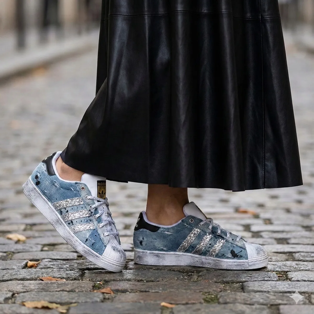 Adidas Sneaker Adidas Superstar W Silber Glitzer Metallic Superstars  Glitter Adidas Superstar Denim Glitter Il Maltese