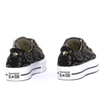 Platform Low Black Gold Pizzo - immagine 3