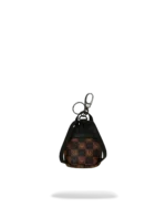 Sprayground Portachiavi Sharks In Paris Wtf Bubble Brown Check Backpack Keychain - immagine 2