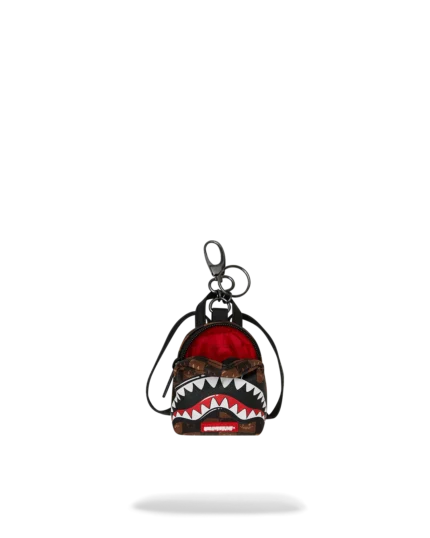 Sprayground Portachiavi Sharks In Paris Wtf Bubble Brown Check Backpack Keychain