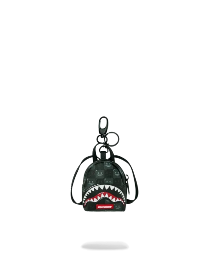 Sprayground Portachiavi Sharks In Paris Wtf Bubbly Black Check Backpack Keychain
