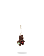 Sprayground Portachiavi Sip Wtf Bubbly Brown Check Bear Keychain - immagine 2