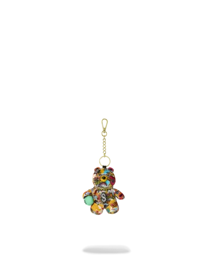 Sprayground Portachiavi Magazine Collage Bear Keychain