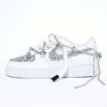 Nike Air Force One Double Rope Glitter Argento